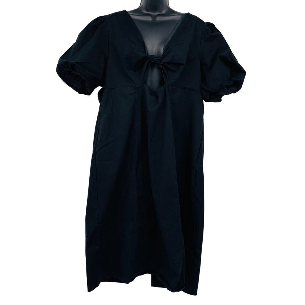 J. Crew Collection Women's Cut out‎ Puff Sleeve Dress in Cotton Twill Size 22